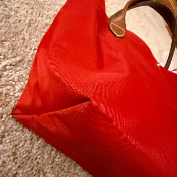 Longchamp small Le Pliage top handle bag tote red - Picture 7 of 12